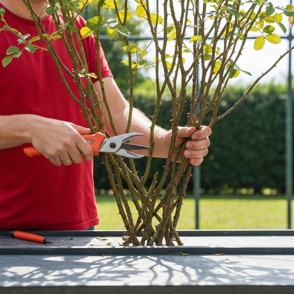 Close-up of a gardener