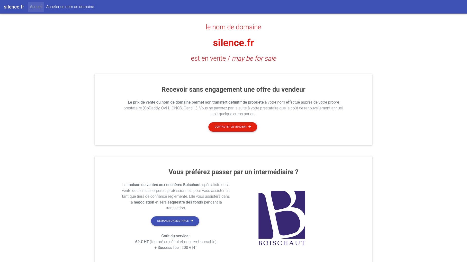Screenshot of www.silence.fr