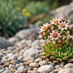 Plante de rocaille fleurie transformant un jardin sec en oasis. Idéal pour un jardin coloré toute l'année.